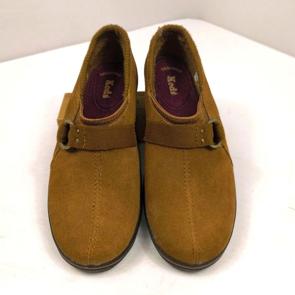 Women's KEDS Springy Step Suede Faux Fur Loafers US Size 6